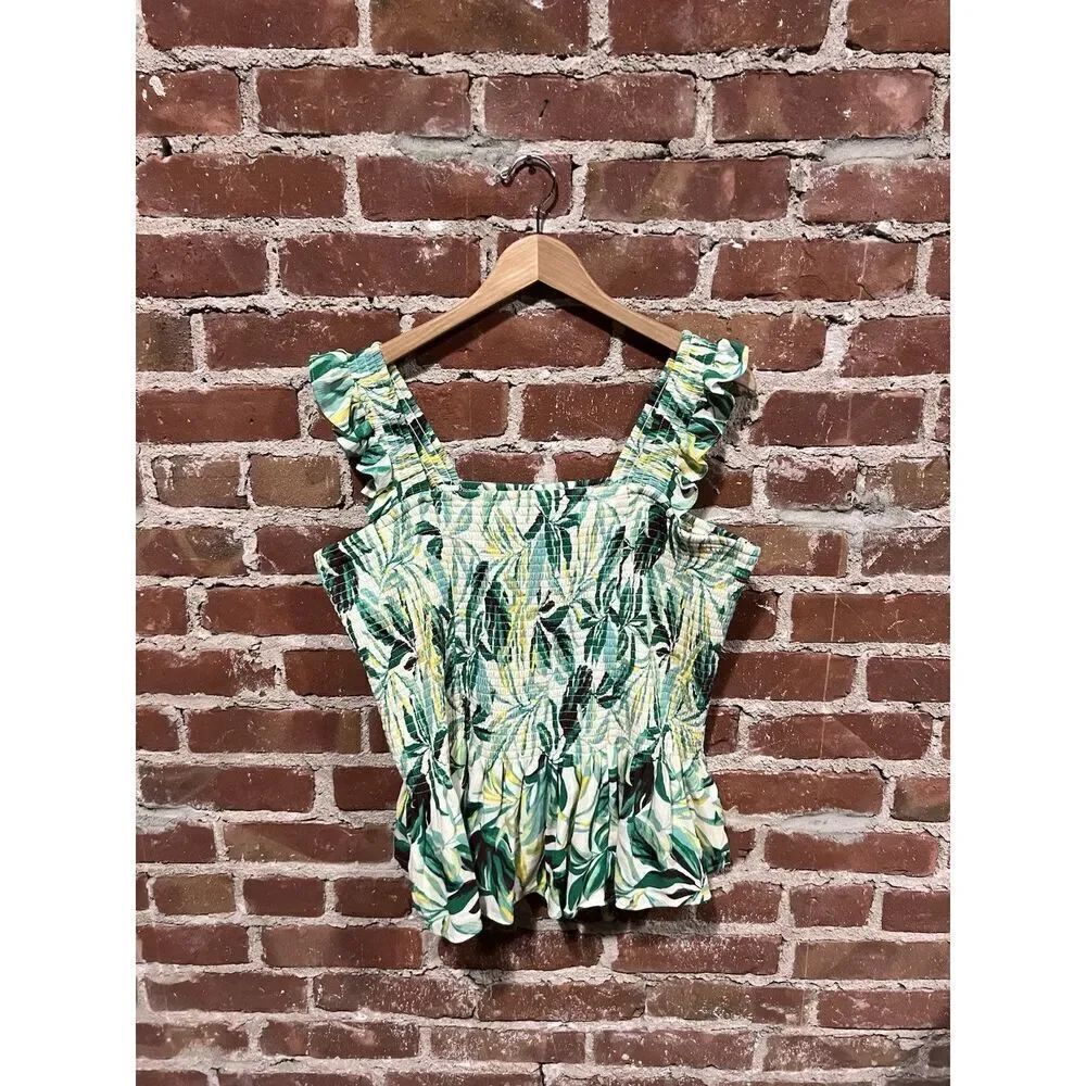 Torrid Womens Green Floral Pattern Sleeveless Tank Top Plus Size 3
